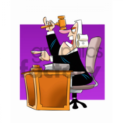 cartoon supreme court justice giving a judgement clipart. Royalty-free  clipart # 405585