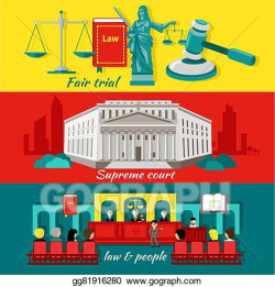 Vector Clipart - Concept high court and justice. Vector ...