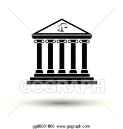 EPS Vector - Courthouse icon. Stock Clipart Illustration ...