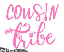 Cousin tribe Silhouette SVG clipart family reunion quote iron on shirt coz  76SV