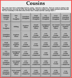 cousins chart for genealogy - Google Search | family history ...