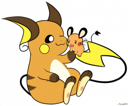 Rodent Cousins, Raichu and Dedenne by obviousOddball on DeviantArt
