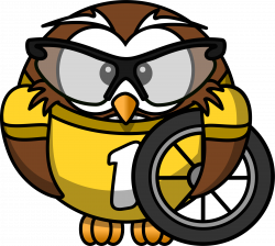 Clipart - Owl cyclist