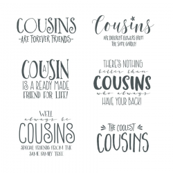 Cousin Word Art Overlays | silhouette cameo projects ...