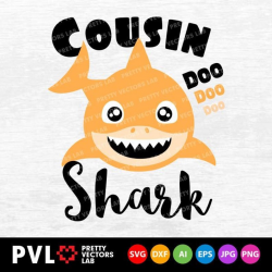 Boy Cousin Shark Svg, Shark Family Clipart, Cousin Shark Svg, Dxf, Png,  Cousin Gift, Boy Cousin Shirt Design, Shark Birthday Svg, Cut Files