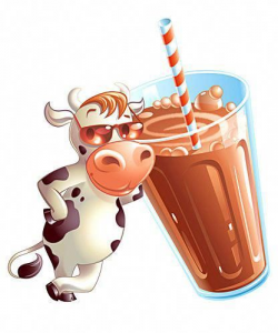 milk chocolate vector art: This bipedal cartooned cow looks ...