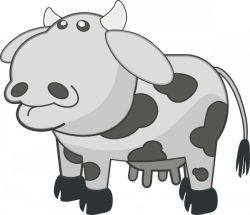 Cow clipart gray - Pencil and in color cow clipart gray