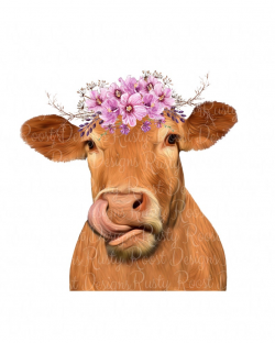 Cow PNG,Cow with flowers PNG,cute cow png, Cow instant download for  sublimation and printing,Cow with flowers,cow clipart,funny cow,farm