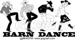 Vector Clipart - Barn dance. Vector Illustration gg88403704 ...
