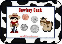 free file folder Cowboy Cash - Coins | Time & Money for Preschool ...