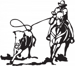 Calf Roper Silhouette at GetDrawings.com | Free for personal use ...