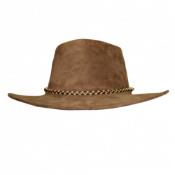 Southern Cross Kangaroo Suede Leather Hat In Brown - Kakadu Traders ...