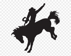 Decal - Cowboy Riding A Horse Silhouette Clipart (#922412 ...