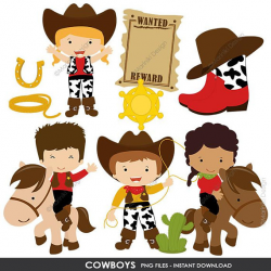 Cowboy Clipart, Cowgirl Clip Art, Wild West, Western Clipart ...
