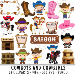 Cowboy Clipart, Cowgirl Clipart, Western Clipart, Cowboy Clip Art, Little  Cowboy PNG, Little Cowgirl PNG, Cowboy Clip Art, Western Clip Art