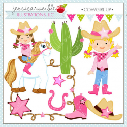 Cowgirl Up Cute Digital Clipart for Commercial or Personal Use, Cowgirl  Clipart, Cowgirl Graphics