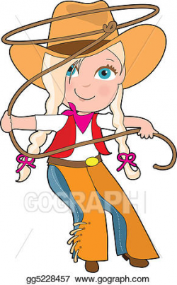 Stock Illustration - Cowgirl kid. Clipart gg5228457 - GoGraph