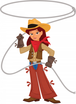 Cowgirl With Lasso Clip Art N6 free image