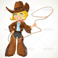 Blond Cowgirl with Lasso | CRAFTS in 2019 | Rope crafts ...