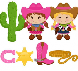 Little Cowgirl - Digital Clip Art - Personal and Commercial ...
