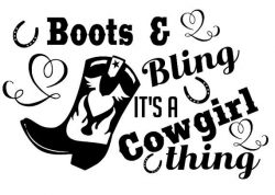 Cowgirl svg, Cowgirl boots svg, Boots and Bling svg, Cowgirl ...