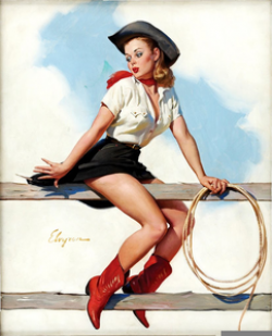 Vintage Cowgirl Pin Up Clipart | Free Images at Clker.com ...