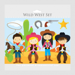 Wild west clipart - cowboy clip art, cowgirls, cowboys ...