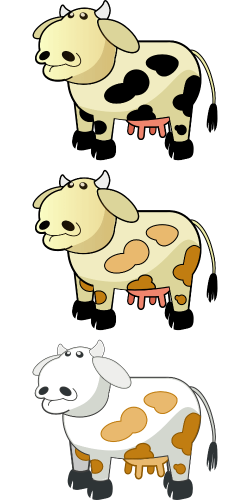 Three Cows Printable Stickers | Free Printable Papercraft Templates