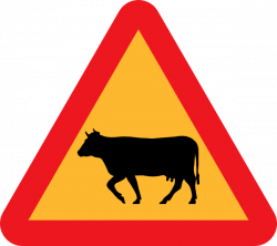 Warning Cows Roadsign Clip Art at Clker.com - vector clip art online ...