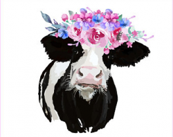 Cow watercolor | Etsy