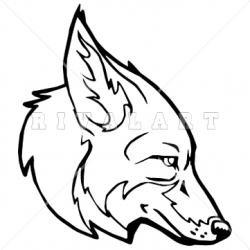 Coyote Clipart Black And White | Free download best Coyote ...