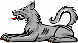 Wolf clipart heraldic - Pencil and in color wolf clipart heraldic