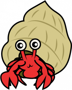 HD Hermit Crab Clipart Underwate Creature - Cute Hermit Crab ...