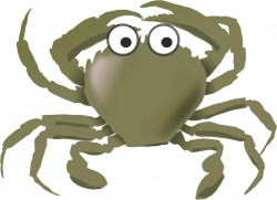 Clipart - Cartoon Crab Green