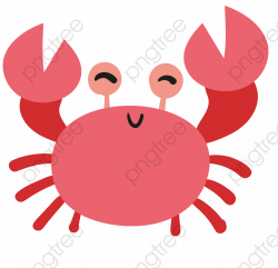 Cute Crab Material, Cute Clipart, Red, Cartoon PNG ...