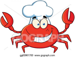 EPS Vector - Happy crab chef . Stock Clipart Illustration ...