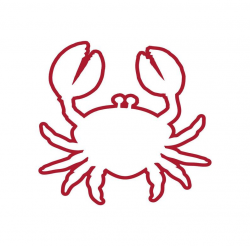 SVG Clipart Cute Crab Outline | Cutting Machine Art | Instant Download