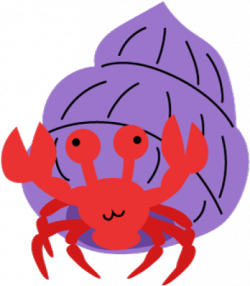 Hermit Crab Clipart Purple Crab , Transparent Cartoon - Jing.fm