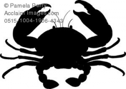 Clip Art Image of a Crab Silhouette | Patterns and Stencils ...