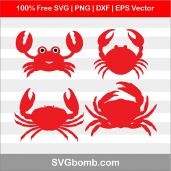 Crab SVG Blue Crabs Crab Silhouette | SVGbomb.com