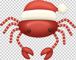 Santa Claus Crab Christmas Ornament Candy Cane PNG, Clipart ...