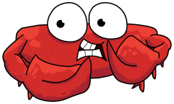 OnlineLabels Clip Art - Cartoon Crab