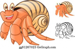 Hermit Crabs Clip Art - Royalty Free - GoGraph