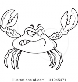 Crab Clipart #1045471 - Illustration by toonaday