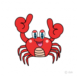 Thumbs up Crab Cartoon Free Picture｜Illustoon