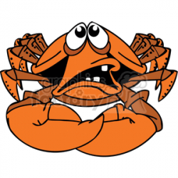 scared crab clipart. Royalty-free clipart # 377222