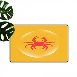 Amazon.com : PEONIY&HOME Crabs，Floor mat Crab Icon in an ...