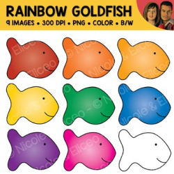 Rainbow Goldfish Cracker Clipart by Nicole and Eliceo - Clipart | TpT