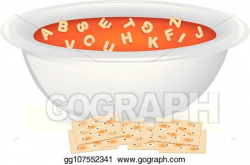 Vector Stock - Alphabet soup. Clipart Illustration ...