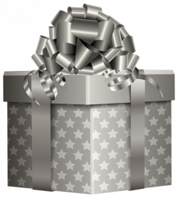 Silver Gift PNG Clip Art Image | Christmas Clipart | Pinterest ...